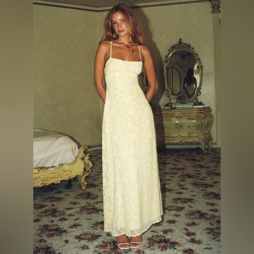 Princess Polly Butter Yellow Maxi Dress